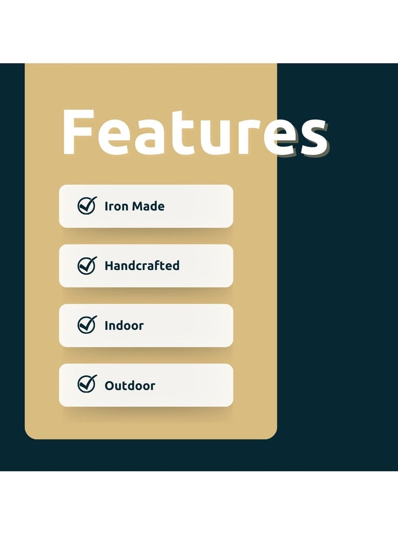 HILALFUL Handmade Decorative Candle Lantern, Medium | Suitable for Indoor & Outdoor Décor | Moroccon Arabian Style | For Home Decoration in Ramadan, Eid | Iron | Islamic Gift | Red Glass - Image 5